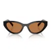 Miu Miu 0mu A04s 16k10i Nero Sunglasses In Brown
