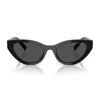 Miu Miu Cat Eye Frame Sunglasses With Gold-tone Detail In Black