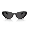 Miu Miu Cat Eye Frame Sunglasses With Gold-tone Detail In Black