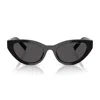 Miu Miu Cat Eye Frame Sunglasses With Gold-tone Detail In Black