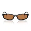 Miu Miu 0mu A06s Rectangular Acetate Sunglasses In Black