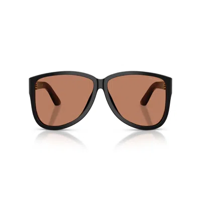 Miu Miu Womens Black Mu A08s Pilot-frame Acetate Sunglasses In Brown