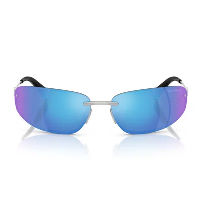 Miu Miu 69mm Oversize Oval Sunglasses In Blue
