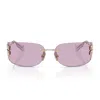 Miu Miu 0mu A51s Aube A51s Zvn90o Oro Pallido Sunglasses In Pink