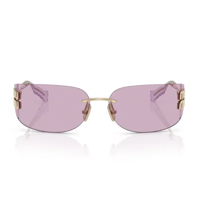 MIU MIU MIU MIU 0MU A51S AUBE A51S ZVN90O ORO PALLIDO SUNGLASSES