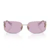 Miu Miu 0mu A51s Aube A51s Zvn90o Oro Pallido Sunglasses In Gold