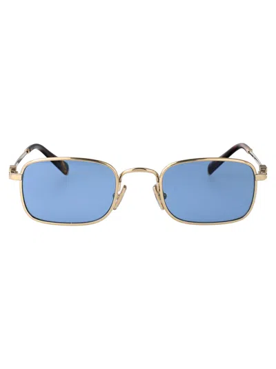 Miu Miu Rectangular Sunglasses In Gold