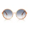 Miu Miu 0mu B02s Miu Regard 26g80o Brown Gradient Brandy Sunglasses In Brown