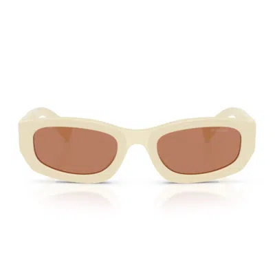 MIU MIU MIU MIU 0MU B04S MIU GLIMPSE 21D90Q BIANCO LATTE SUNGLASSES