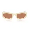 Miu Miu 0mu B04s Miu Glimpse Sunglasses In Neutral