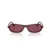 Miu Miu 0mu B10su Rectangular Acetate Sunglasses In Brown