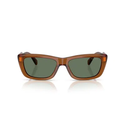 Miu Miu 0mu B12s Thick Acetate Rectangular Sunglasses In Brown