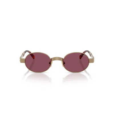 Miu Miu 0mu B51s Oval Frame Sunglasses In Pink