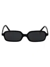 Miu Miu Sunglasses Rectangular Frame Dark Lenses Gold-tone In Black
