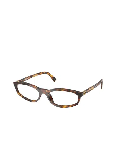 Miu Miu 0mu Eyeglasses In Brown