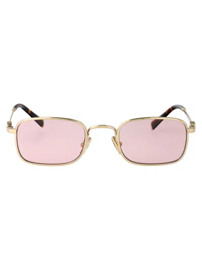 Miu Miu Oro Pallido Metal Sunglasses In Transparent