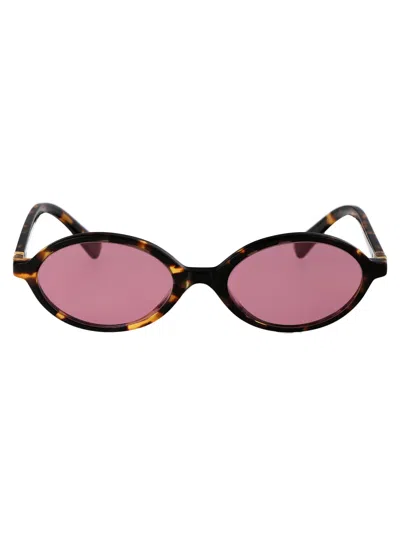 Miu Miu 0mu Tortoiseshell Acetate Sunglasses In Brown