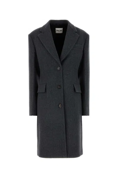 Miu Miu Dark Grey Wool Coat
