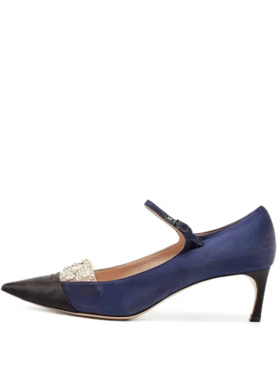 Pre-owned Miu Miu 110m Crystal-embellished Pumps