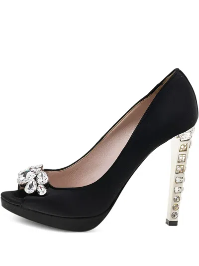 Pre-owned Miu Miu 110mm Crystal Embellished Pumps