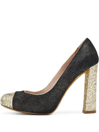 Pre-owned Miu Miu 110mm Glitter-embellished Heeled Pumps