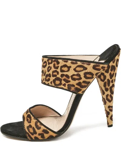 Pre-owned Miu Miu 110mm Leather Heeled Sandals
