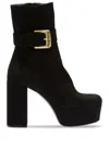 Miu Miu 110mm Platform Suede Boots In Black