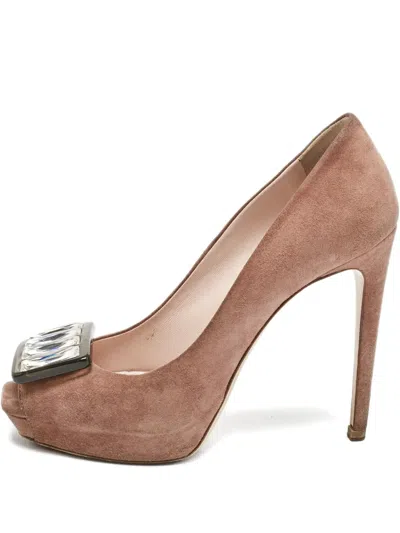 Pre-owned Miu Miu 115mm Crystal-embellished Pumps