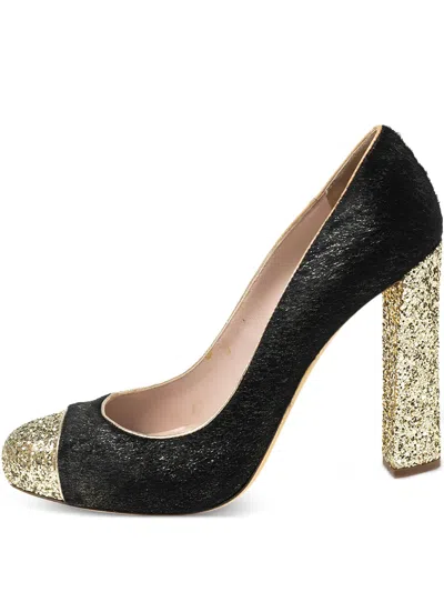 Pre-owned Miu Miu 115mm Glitter-detailed Pumps