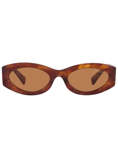 Miu Miu 11ws Sole Sunglasses In Brown