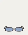 Miu Miu 11zs Rectangular Sunglasses In Blue
