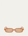 Miu Miu 11zs Rectangular Sunglasses In Brown