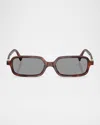 Miu Miu 11zs Rectangular Sunglasses In Brown