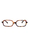 Miu Miu Regard Rectangular Sunglasses In Brown