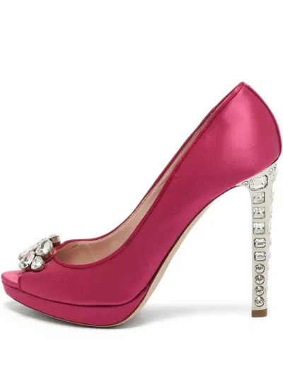 Pre-owned Miu Miu 120mm Leather Heeled Pumps