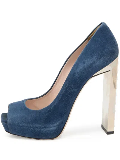 Pre-owned Miu Miu 130mm Suede Pumps