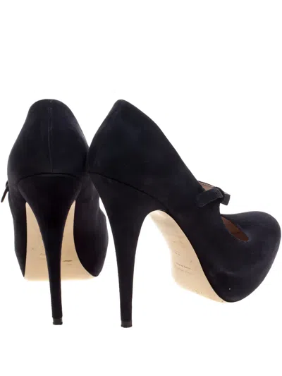 Pre-owned Miu Miu 135mm Mary Jane Suede Pumps