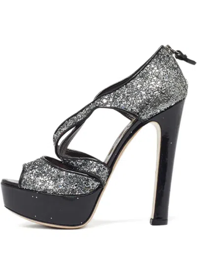 Pre-owned Miu Miu 140mm Leather Heeled Sandals