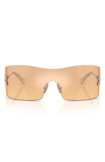 Miu Miu 144mm Oversize Shield Sunglasses In Orange