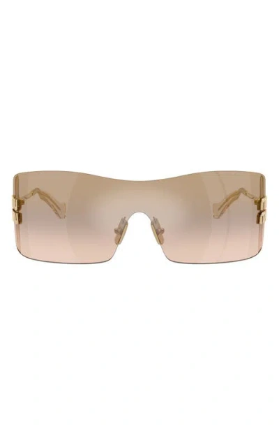 Miu Miu 144mm Oversize Shield Sunglasses In Purple