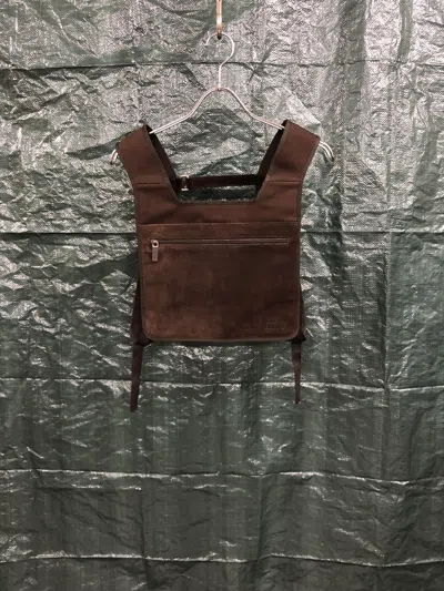 Pre-owned Miu Miu 1999  Suede Backpack Chest Rig