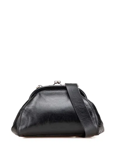 Pre-owned Miu Miu 2000-2010 Calfskin Kiss Lock Shoulder Bag