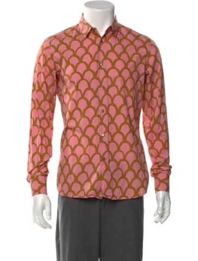 Pre-owned Miu Miu 2000's Scallop Print Jersey In Pink