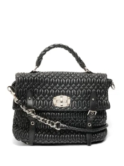 Pre-owned Miu Miu 2000-2010s Matelasse Handbag In Black