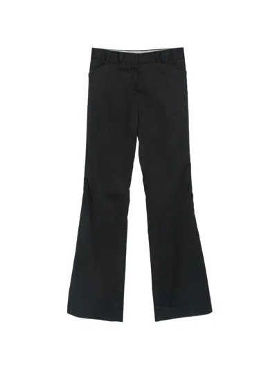 Pre-owned Miu Miu 2000s Belt-loop Trousers In Black