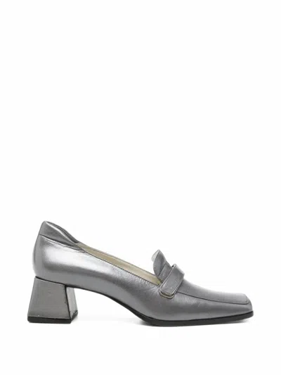 Pre-owned Miu Miu 2000s Block-heel Loafers In Blue