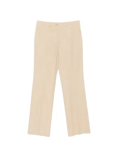 Pre-owned Miu Miu 2000s Button-fastening Trousers In Neutral