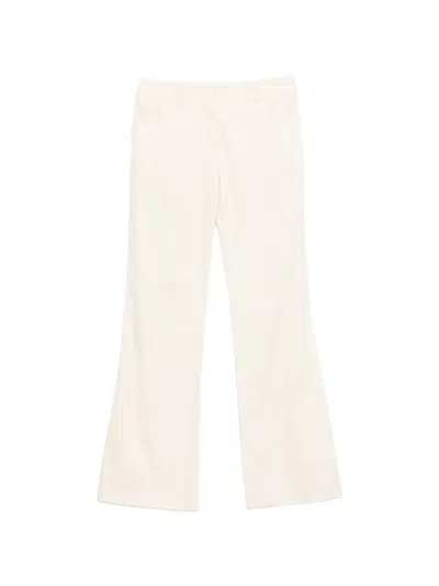 Pre-owned Miu Miu 2000s Flared Trousers In 中性色