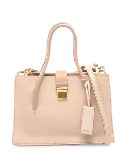 Pre-owned Miu Miu 2000s Madras Two-way Handbag In Pink
