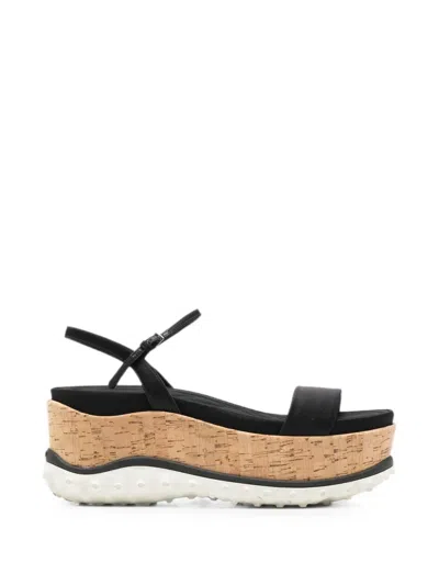 Pre-owned Miu Miu 2000s Platform Sandals In Black
